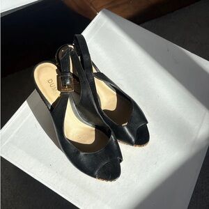 Elegant Black Slingback Heels